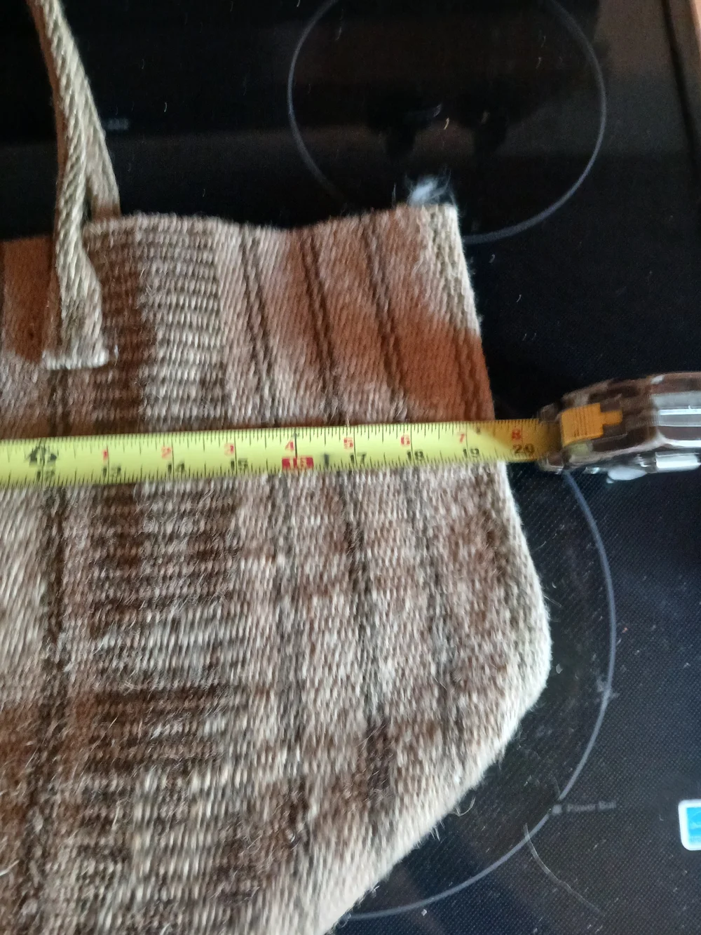 J. Jill Natural and Olive Striped Woven Tote